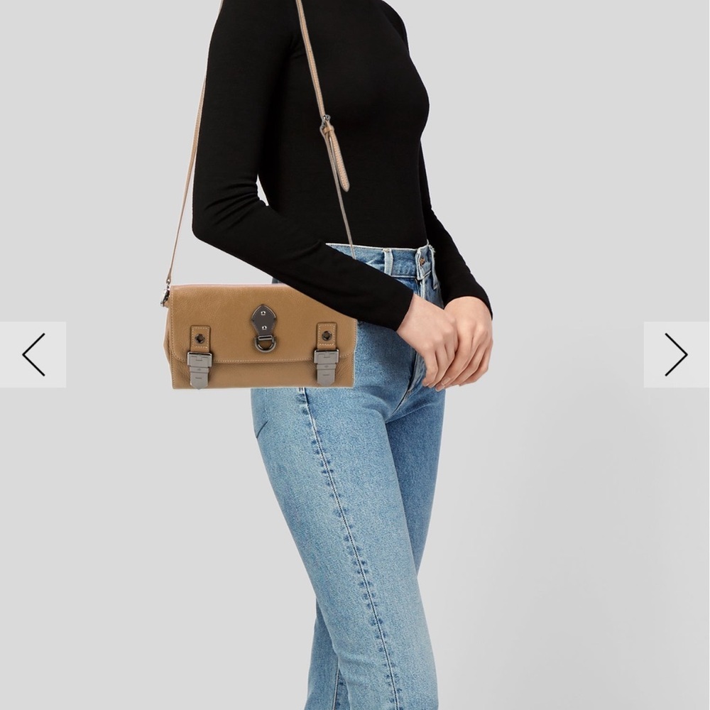 Mulberry Leather Crossbody in tan. - Picture 2 of 7